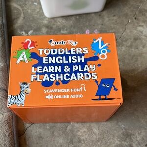 Toddlers English Learn & Play Flashcards - Orange